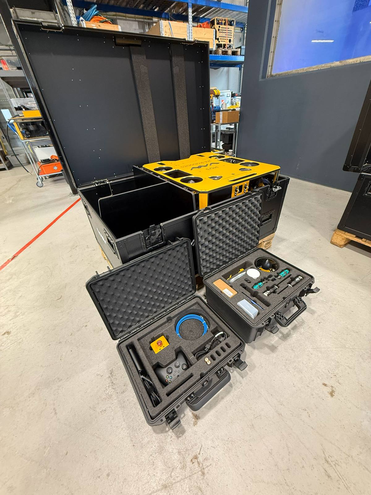 Custom flight case bygget for transport av HD3-kitsene
